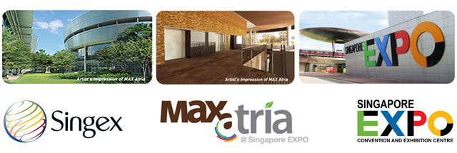 Branding for Singapore EXPO, Singex and Max Atria